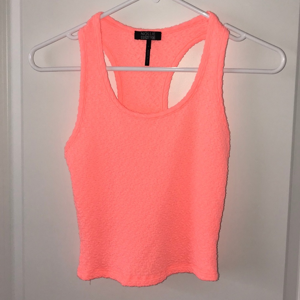 Coral PacSun Nollie Crop Stretchy Tank Top Size S